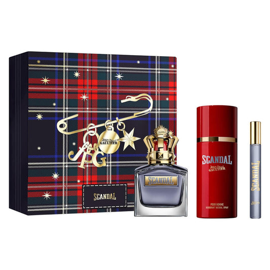 Set Jean Paul Gaultier Scandal 3Pzs 100Ml Edt Spray/ Desodorante 150Ml Spray/ 10Ml Edt Spray - Hombre