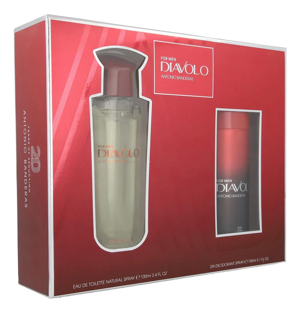 Banderas Set Diavolo 2Pz 100Ml Edt Spray/ Desodorante 150Ml - Hombre
