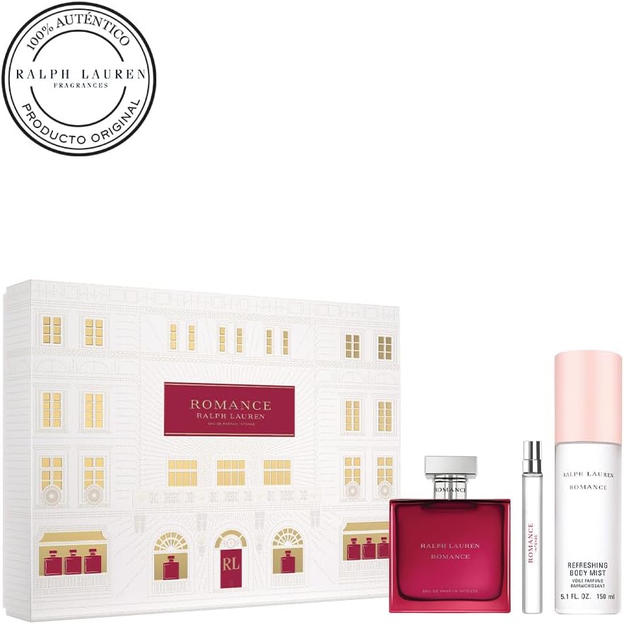 Set Romance Woman Intense 3Pzs 100Ml Edp Spray/ Body Mist 150Ml Spray/ 10Ml Edp Spray - Mujer