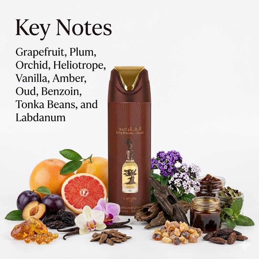 Lattafa Eternal Oud 200Ml Body Spray - Unisex