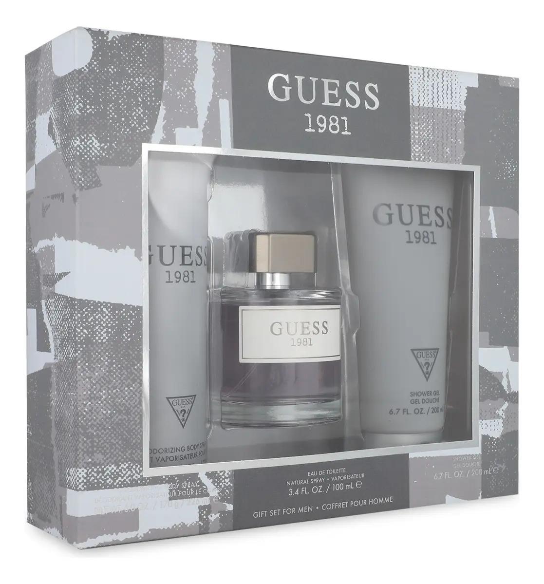 Guess Set 1981 Men 3Pzs 100Ml Edt Spray/ Shower Gel 200Ml/ Desodorante 226Ml Spray - Hombre