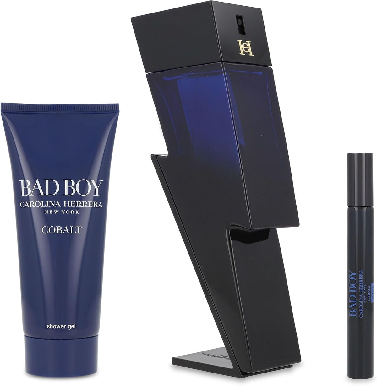 Carolina Herrera Set Bad Boy Cobalt Elixir 3Pzs 100Ml Edp Spray/ Shower Gel 100Ml/ 10Ml Edp Spray - Hombre