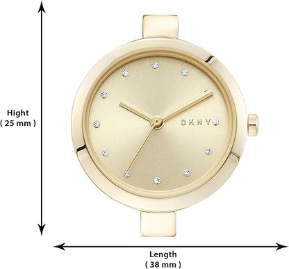 DKNY Reloj Ny2830 para Mujer con Diseño Elegante y Detalles Brillantes en la Pulsera