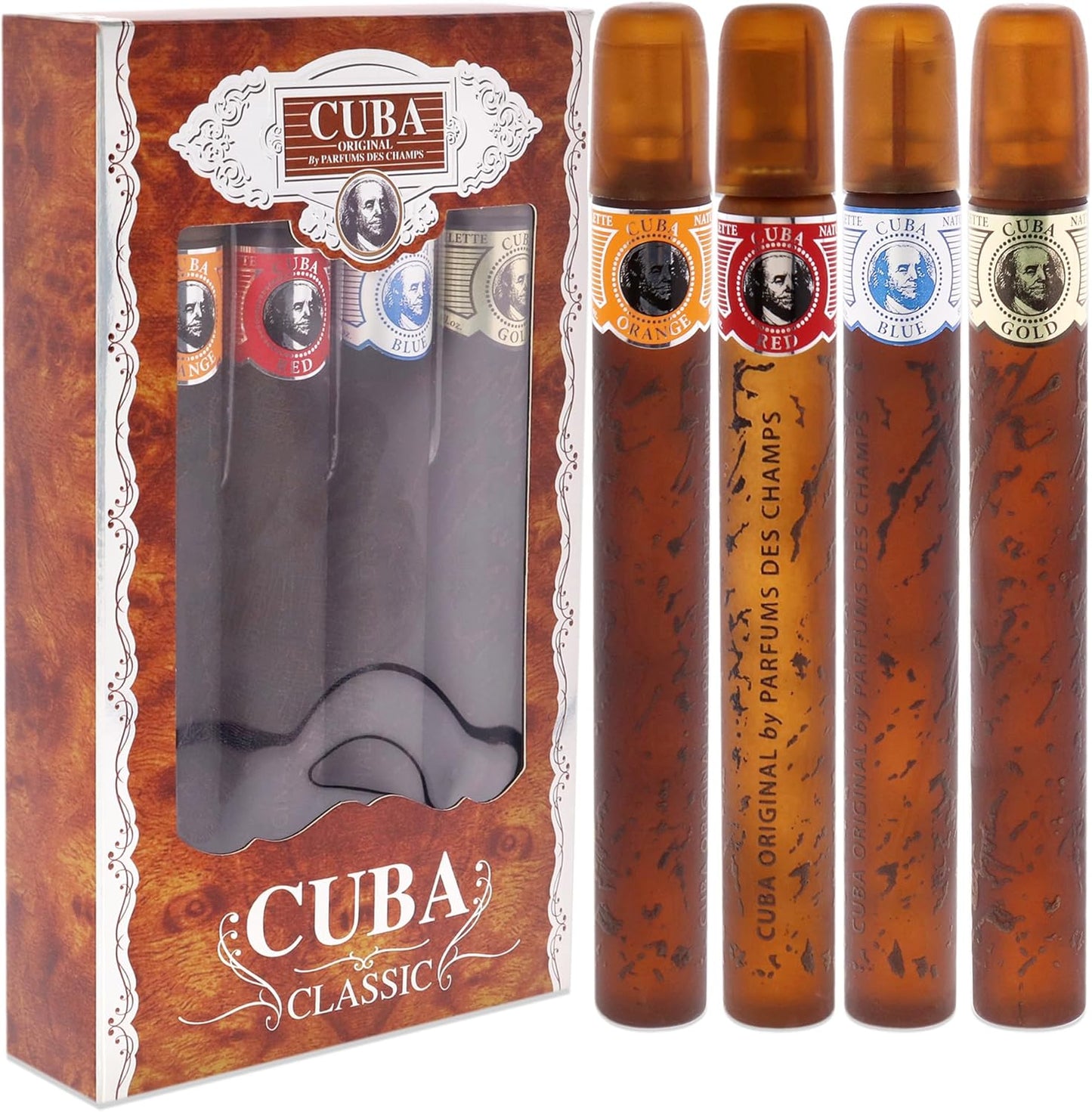Set Cuba Classic Des Champs 4 Pz 35 ml c/u Spray - Hombre