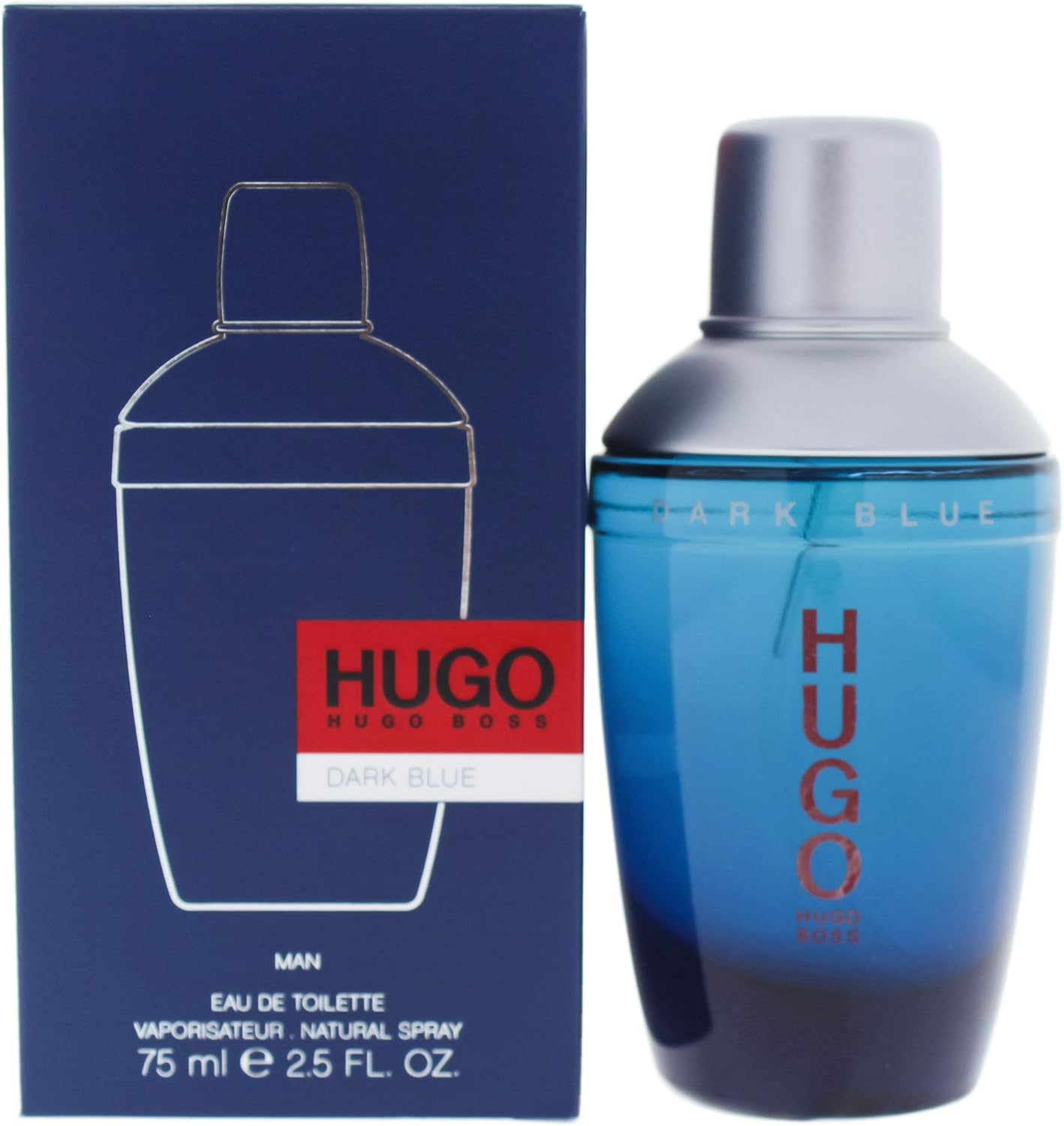 Hugo Boss Dark Blue 75ml Edt Spray para Hombre Fragancia Oriental Especiada con Notas de Naranja y Jengibre