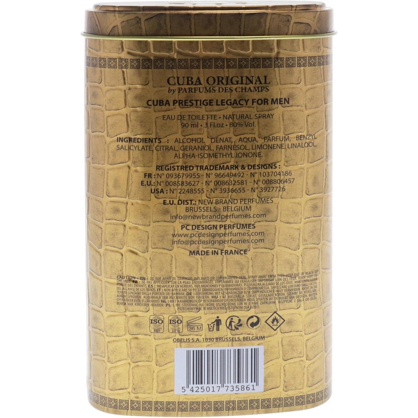 Cuba Prestige Legacy Des Champs 90 ml Edt Spray - Hombre