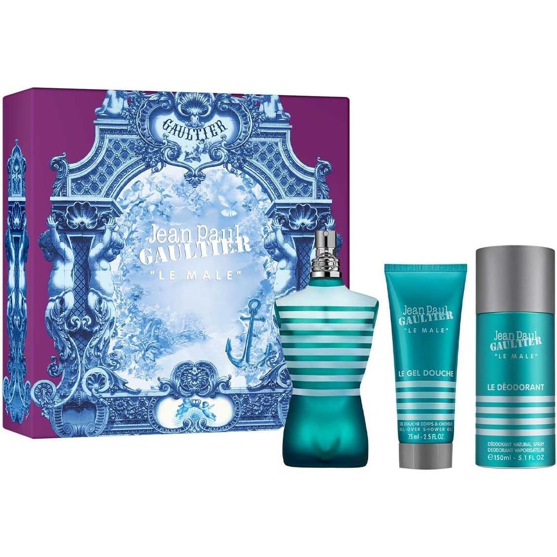 Set Le Male Jean Paul Gaultier 3Pz 125Ml Edt Spray -  Hombre