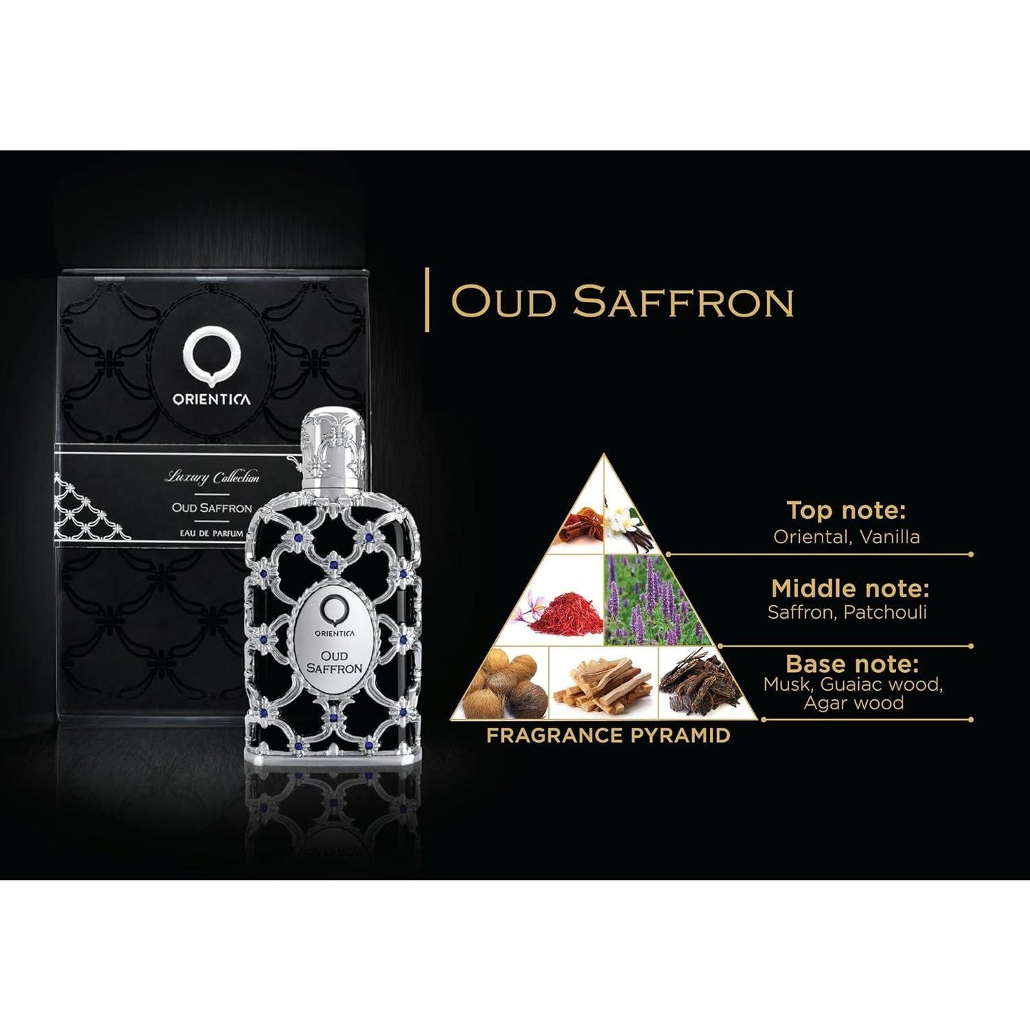Set Orientica Luxury Collection Oud Saffron 4Pzs 80Ml Edp Spray/ 7.5Ml Edp/ 10Ml Edp Spray X2 - Unsex