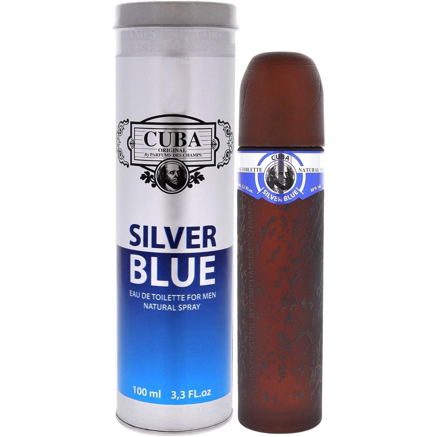 Cuba Silver Blue Caballero Des Champs 100 ml Edt Spray - Hombre