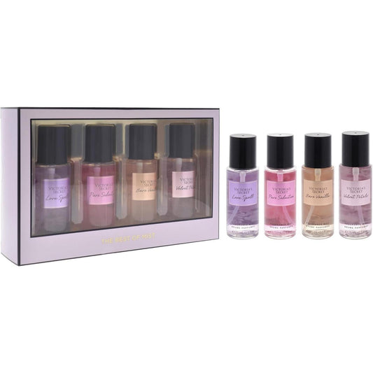 Set The Best Of Mist Dama Victoria Secret Fragrance Mist 4 pz de 75 ml c/u