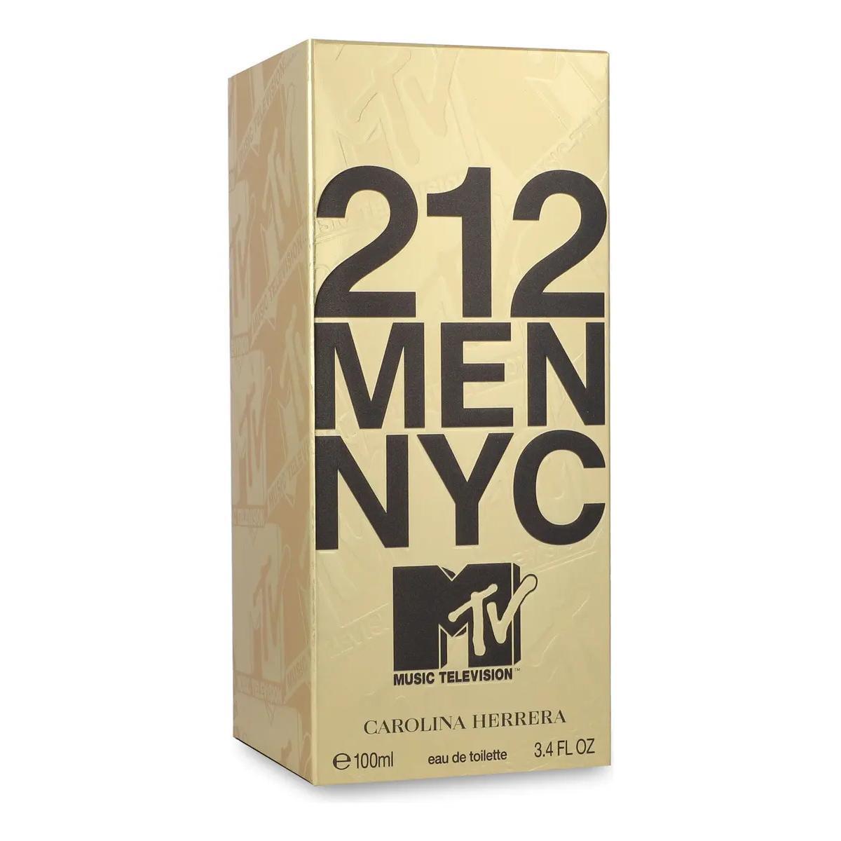 Carolina Herrera 212 Men Mtv 100Ml Edt Spray para Hombre Fragancia Masculina de Alta Calidad