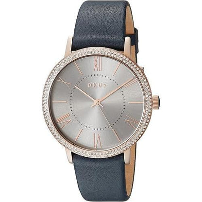 Donna Karan Reloj Ny2546 para Mujer con Correa de Cuero y Dial Elegante en Plata