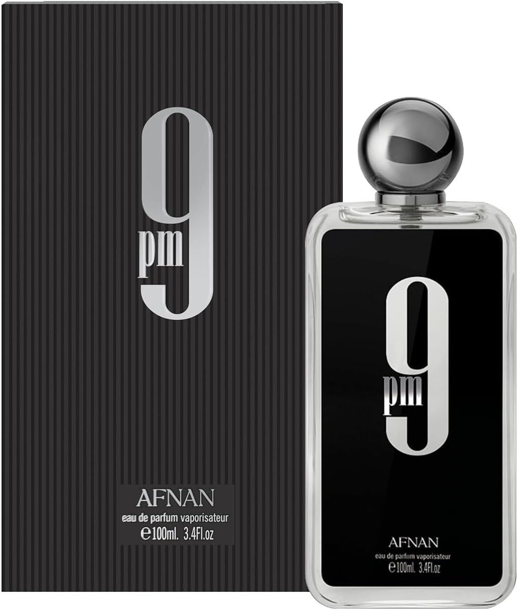 Afnan 9pm Eau de Parfum 100 ml para Hombre - Fragancia Ámbar Vainilla con Notas de Manzana y Canela