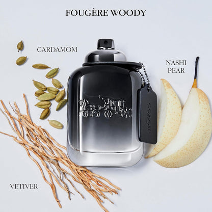 Coach Coach 100 ml Edt Spray para Hombre Fragancia Amaderada Aromática con Notas de Pera Bergamota y Kumquat