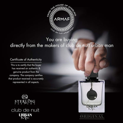 Club De Nuit Urban Man Armaf 105 ml Edp Spray - Hombre