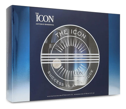 Set Banderas The Icon 2Pzs 100Ml Edt Spray/ Desodorante 150Ml Spray - Hombre