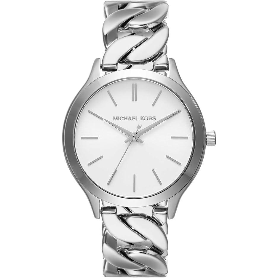 Michael Kors Reloj Mk7474 para Mujer con Diseño Elegante y Pulsera de Cadena Plateada
