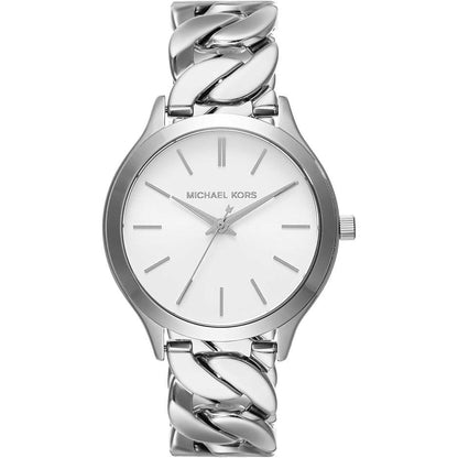 Michael Kors Reloj Mk7474 para Mujer con Diseño Elegante y Pulsera de Cadena Plateada