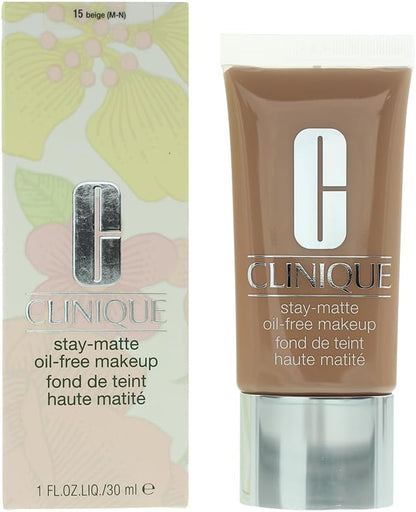 Clinique Base Stay-Matte Oil-Free Makeup 15 Beige 30Ml/1Floz - Mujer