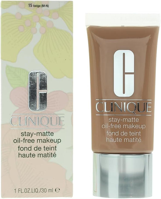 Clinique Base Stay-Matte Oil-Free Makeup 15 Beige 30Ml/1Floz - Mujer