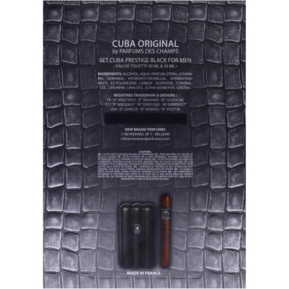 Set Cuba Prestige Black 2Pzs 90Ml Edt Spray/ 35Ml Edt Spray - Hombre
