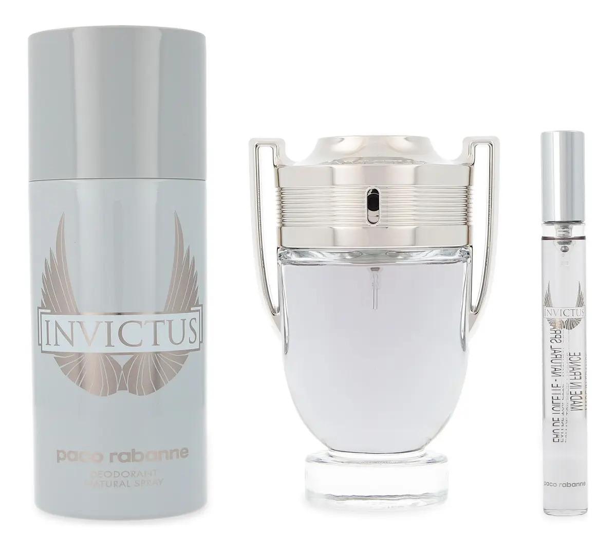 Set Invictus 3Pz 100Ml Edt Spray 10Ml Edt Spray - Hombre