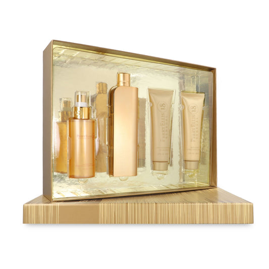 Set Perry Ellis 18 Sensual 4Pzs 100Ml Edp Spray/ Shower Gel 90Ml/ Body Mist 118Ml Spray/ Body Lotion 90Ml - Mujer