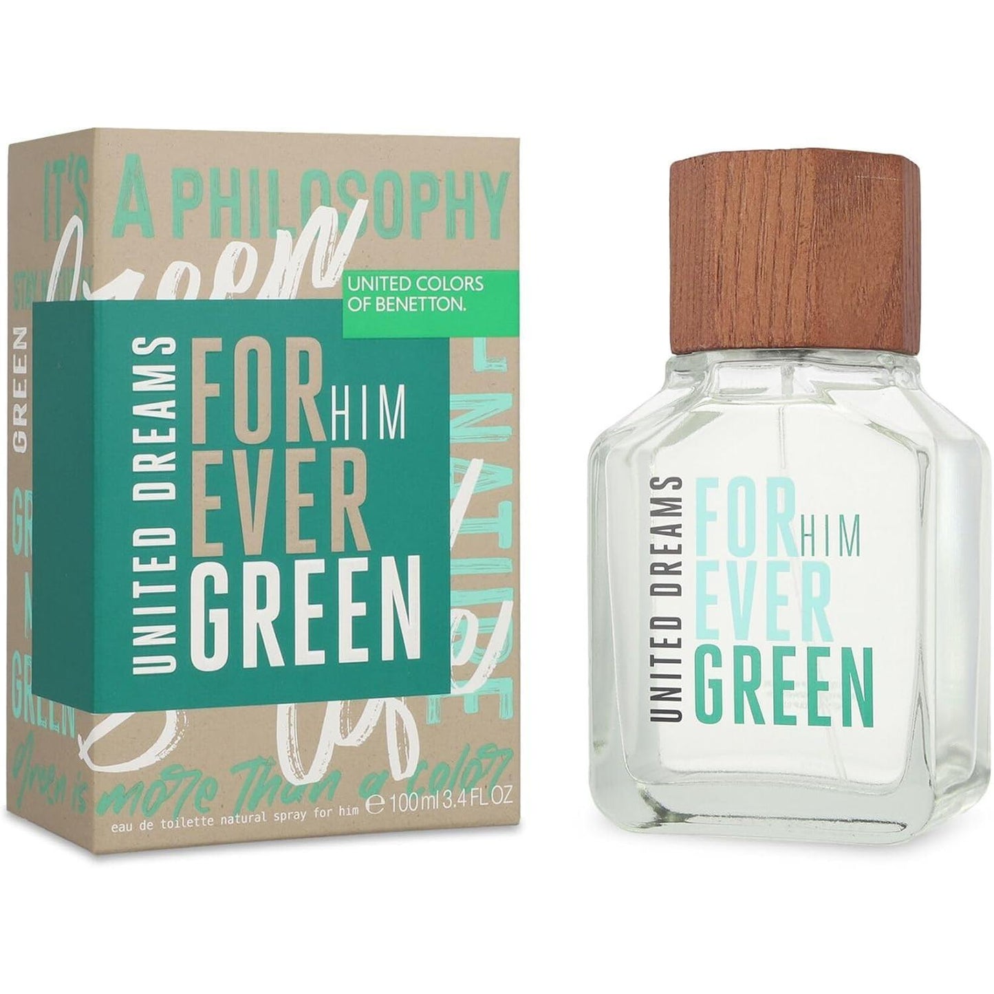 Benetton Forever Green Man 100Ml Edt Spray Sin Celofan - Hombre