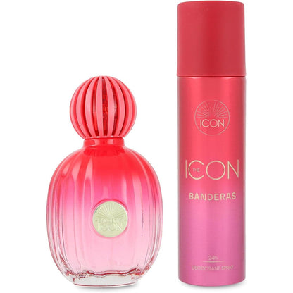 Set Banderas The Icon 2Pzs 100Ml Edp Spray/ Desodorante 150Ml Spray Mujer