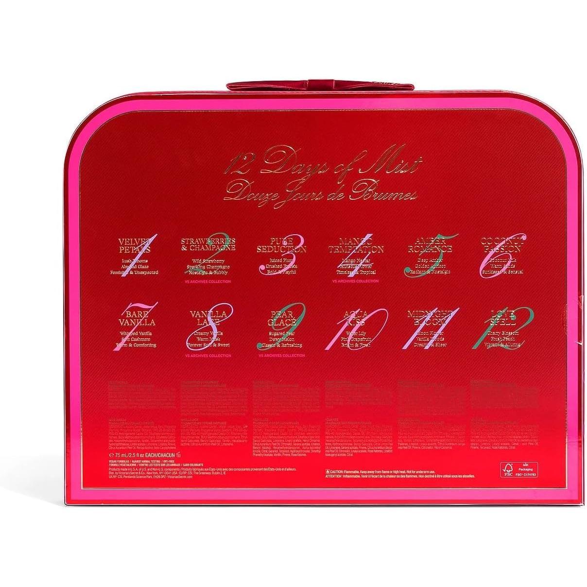 Set 12 Days Of Mist Dama Victoria Secret Fragrance Mist 12 pz
