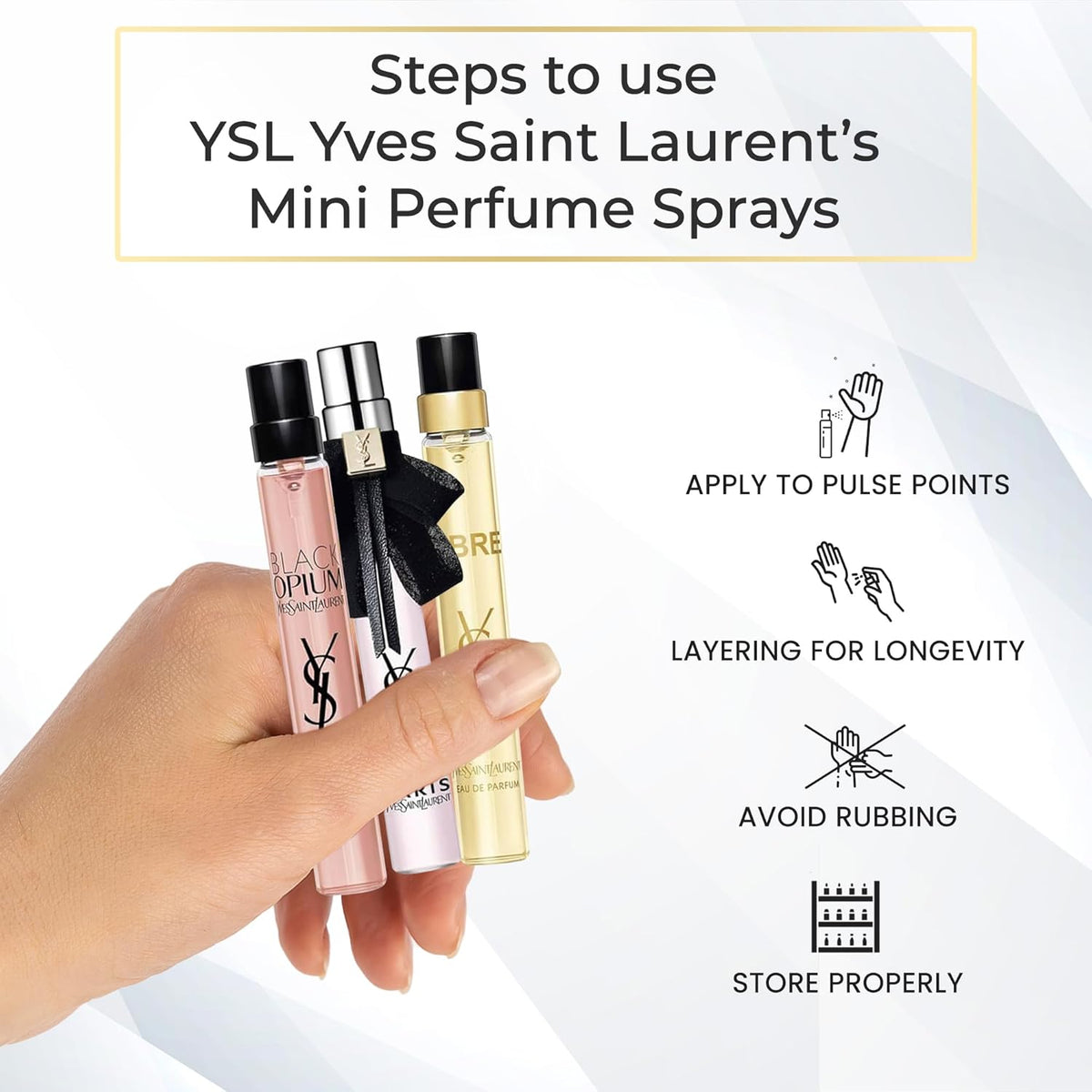 Set Mini Yves Saint Laurent 3Pzs Mon Paris 10Ml Edp Spray/ Libre 10Ml Edp Spray/ Black Opium 10Ml Edp Spray - Mujer