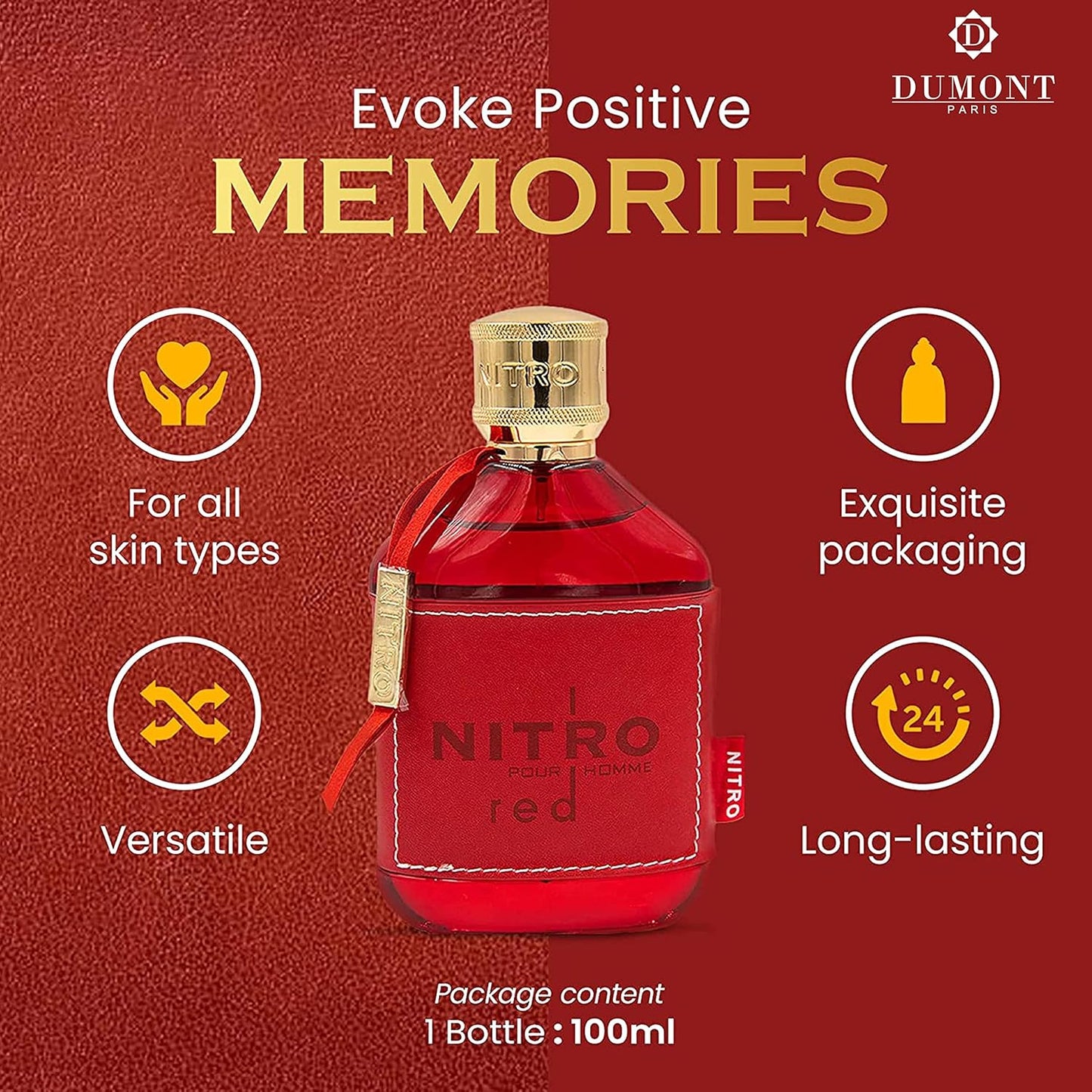 Dumont Nitro Red Pour Homme 100Ml Edp Spray - Hombre
