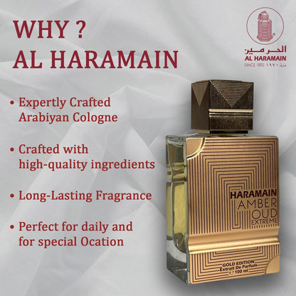 Al Haramain Amber Oud Gold Extreme 100Ml Extracto De Perfume Spray/ Refillable - Unsex