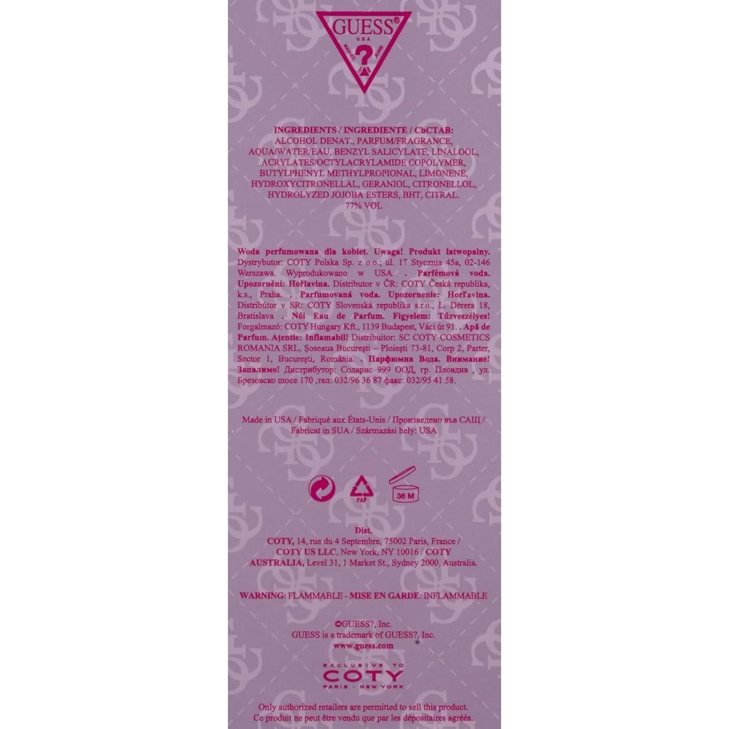 Guess Guess 75 ml EDP Spray para Mujer - Fragancia Floral Frutal con Notas de Manzana Verde y Bergamota - Lanzada en 2006