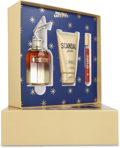 Set Jean Paul Gaultier Scandal Absolu 3Pzs 80Ml Edp Spray/ Body Lotion 75Ml/ 10Ml Edp Spray - Mujer
