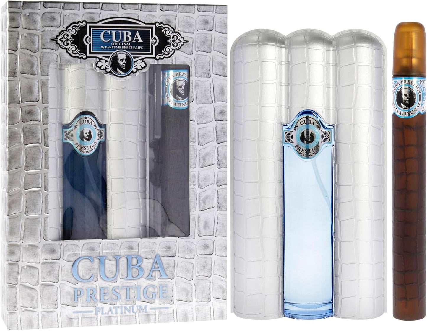 Set Cuba Prestige Platinum 2Pzs 90Ml Edt Spray/ 35Ml Edt Spray - Hombre