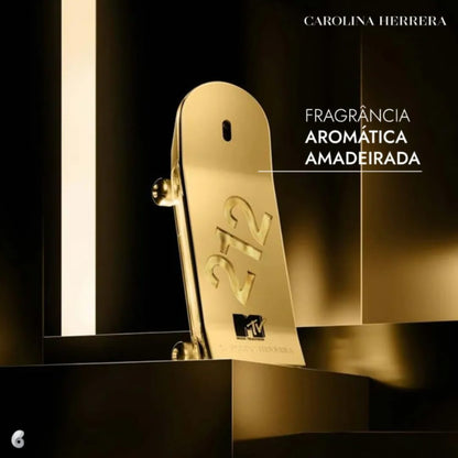 Carolina Herrera 212 Heroes Mtv 90Ml Edt Spray para Hombre Fragancia Masculina de Alta Calidad