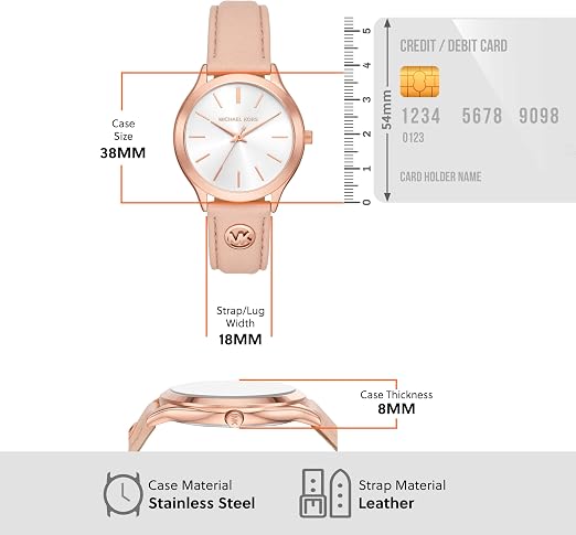 Michael Kors Reloj Mk7467 para Mujer con Correa de Cuero y Diseño Elegante