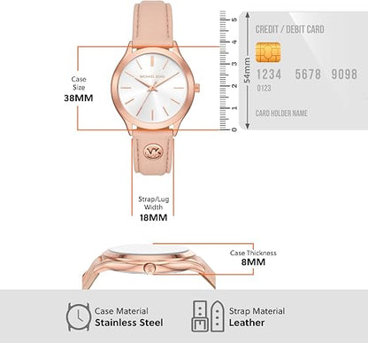 Michael Kors Reloj Mk7467 para Mujer con Correa de Cuero y Diseño Elegante