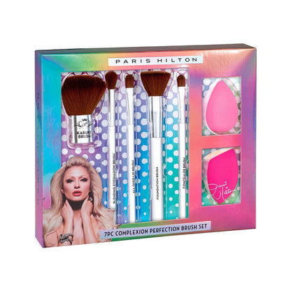 Set De Brochas Y Esponjas Complexion Perfection Brush Paris Hilton 7 Pzs - Mujer