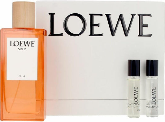 Set Loewe Solo Ella 3Pzs 100Ml Edp Spray/ Ella 10Ml Edp Spray/ Aire Sutileza 10Ml Edt Spray - Mujer