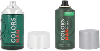 Set Benetton Colors Green 2Pz 100Ml Edt Spray - Hombre