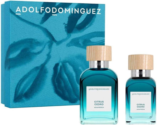 Set Agua Fresca Citrus Cedro Adolfo Dominguez 2Pz - Hombre