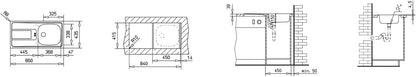 Fregadero Teka Empotrable Dena 1C 1E I/D Inox 10136001