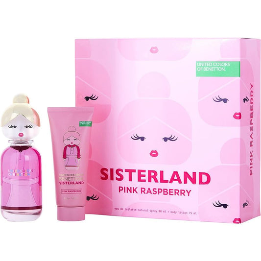 Set Benetton Sisterland Pink Raspberry 2Pzs 80Ml Edt Spray/ Body Lotion 75Ml Mujer