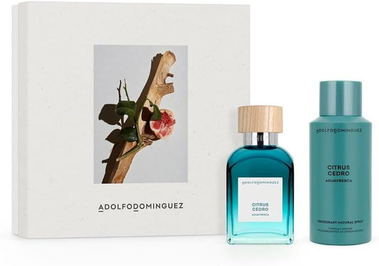 Set Adolfo Dominguez Agua Fresca Citrus Cedro 2Pz - Hombre