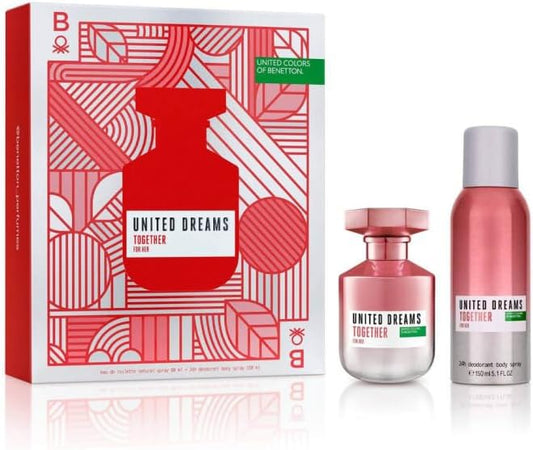 Set United Dreams Together For Her Dama Benetton 2 Pz - Mujer