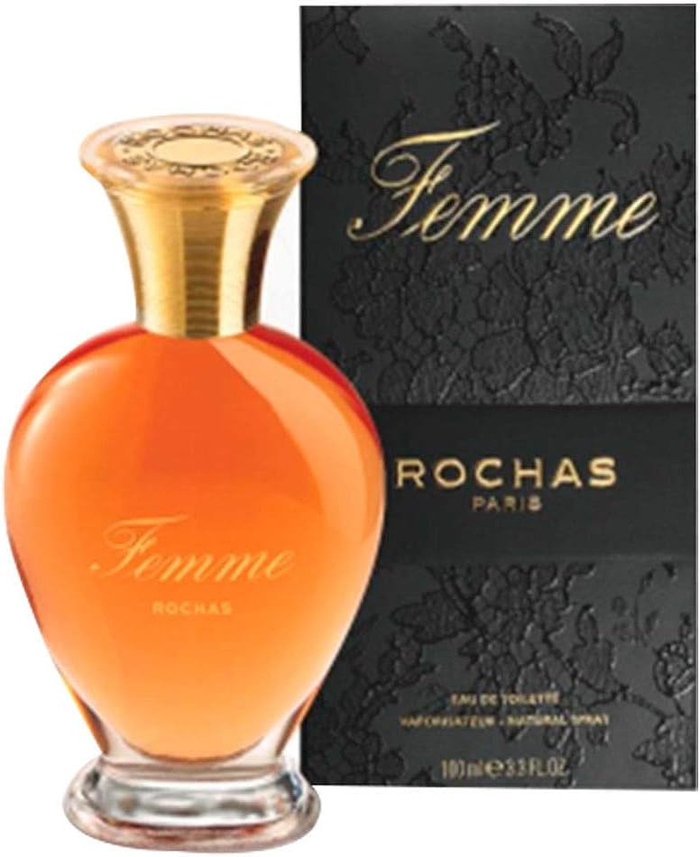 Rochas Femme 100 ml Edt Spray para Mujer Fragancia Chipre Frutal con Notas de Chabacano y Ciruela