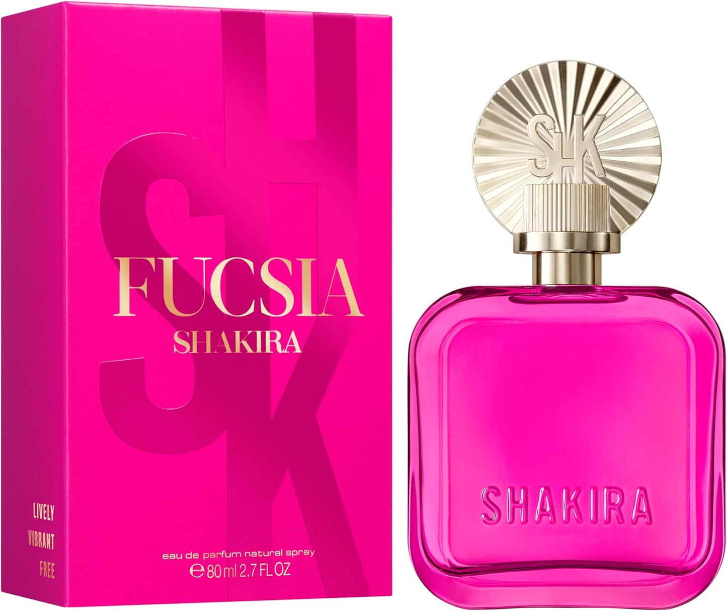 Shakira Fucsia Dama 80 ml EDP Spray para Mujer Fragancia Fresca y Atractiva