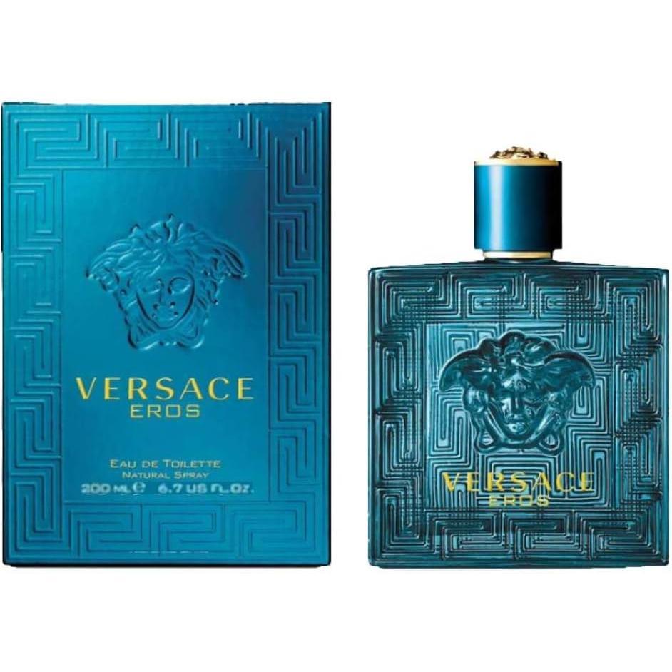 Versace Eros 200 ml Edt Spray para Hombre Fragancia Aromática Foug Eau de Toilette